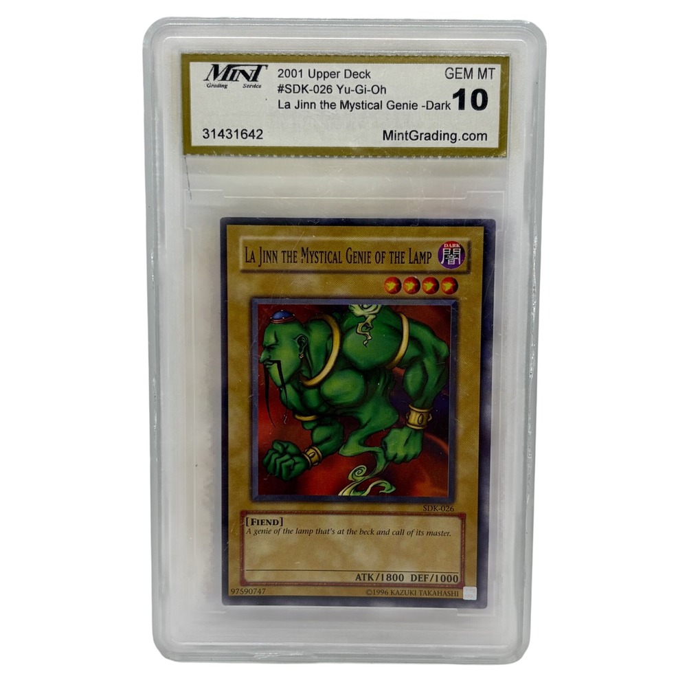 2001 Yu-Gi-Oh SDK-026 La Jinn the Mystical Genie of the Lamp MINT 10 Graded Card